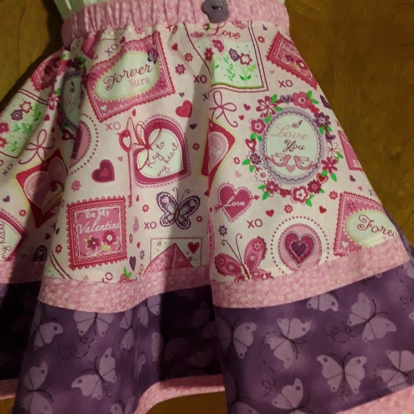Pixie Dust Designs Valentine's twirl skirt sz. 4 - Picture 2 of 4